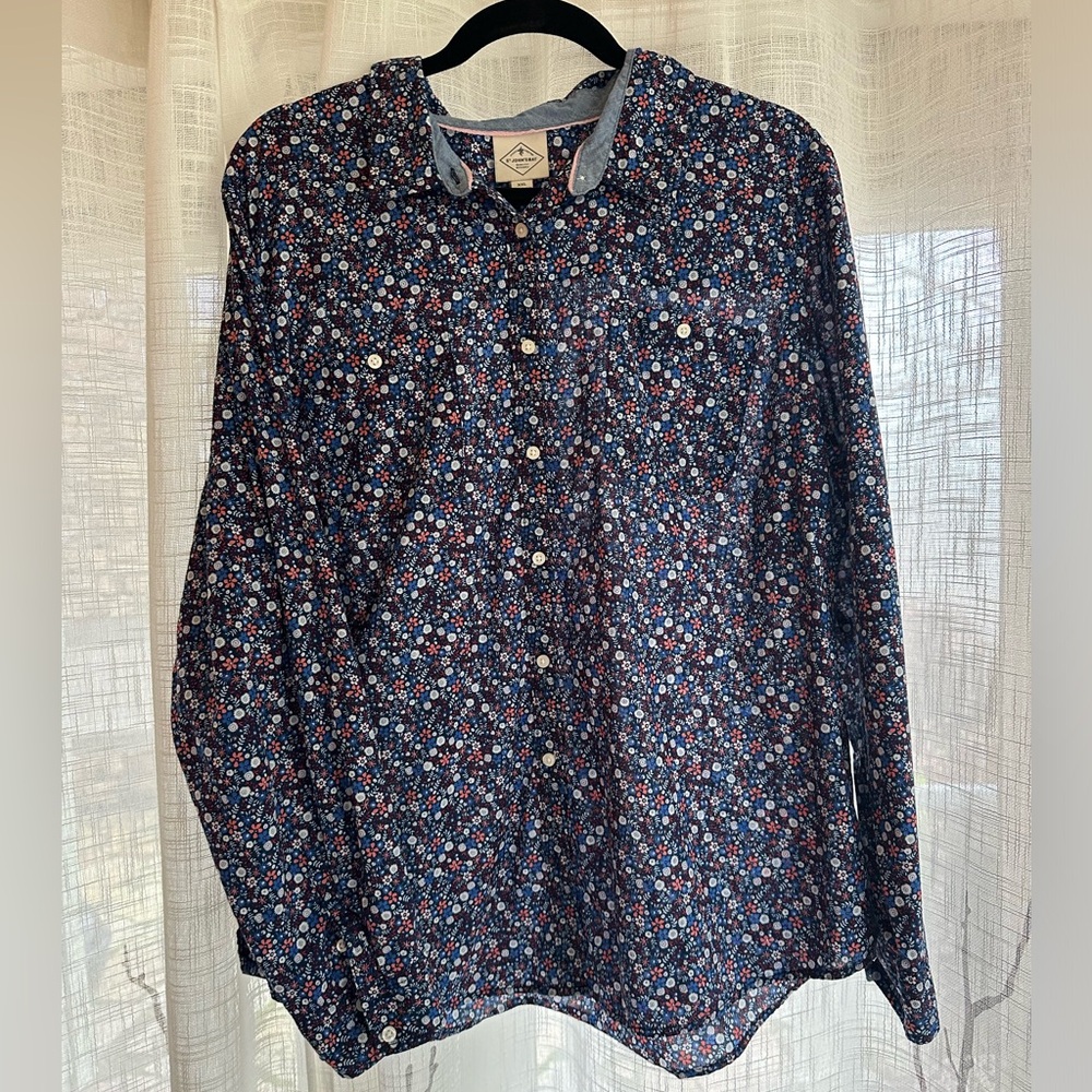 St John’s Bay Floral Mens Button Up Dress Shirt XXL